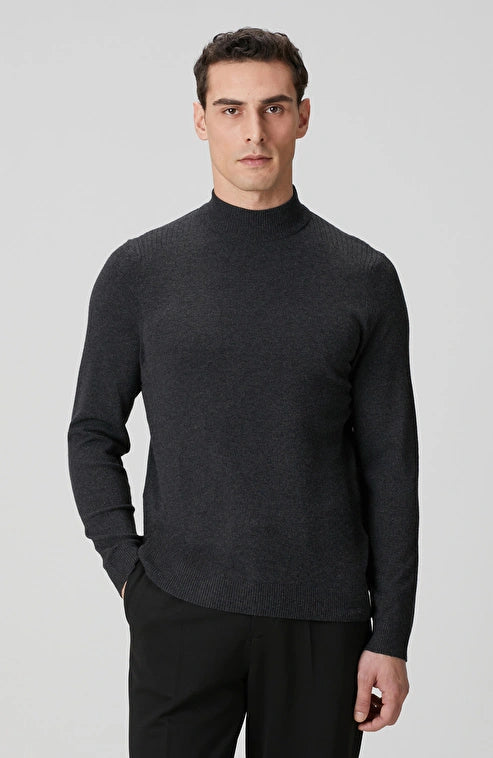 MEN'S Anthracite Half Turtleneck Sweater