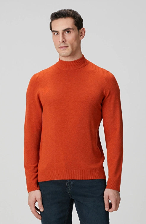 MEN'S Caramel Half Turtleneck Sweater
