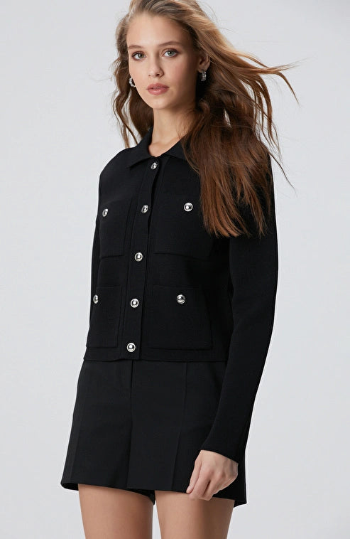 WOMEN'S Black Knit Jacket
