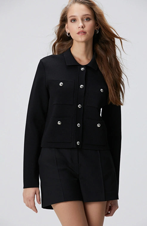 WOMEN'S Black Knit Jacket