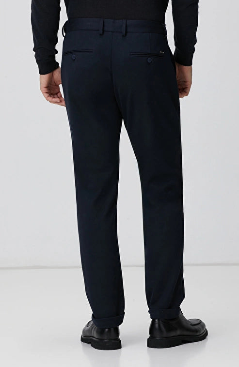 MEN'S Navy Blue Knitted Trousers