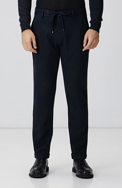 MEN'S Navy Blue Knitted Trousers