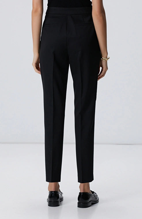 WOMEN'S Black Wool Blend Trousers
