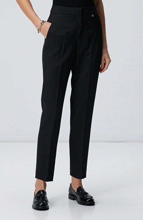 WOMEN'S Black Wool Blend Trousers