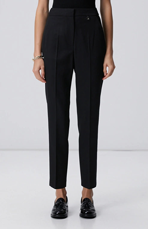 WOMEN'S Black Wool Blend Trousers