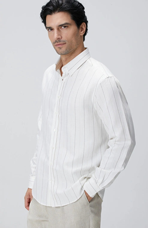 MEN'S White Striped Shirt
