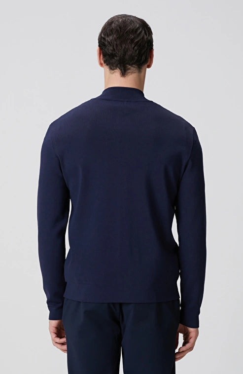 MEN'S Navy Blue Knitted Jacket