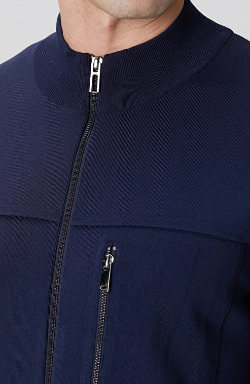 MEN'S Navy Blue Knitted Jacket