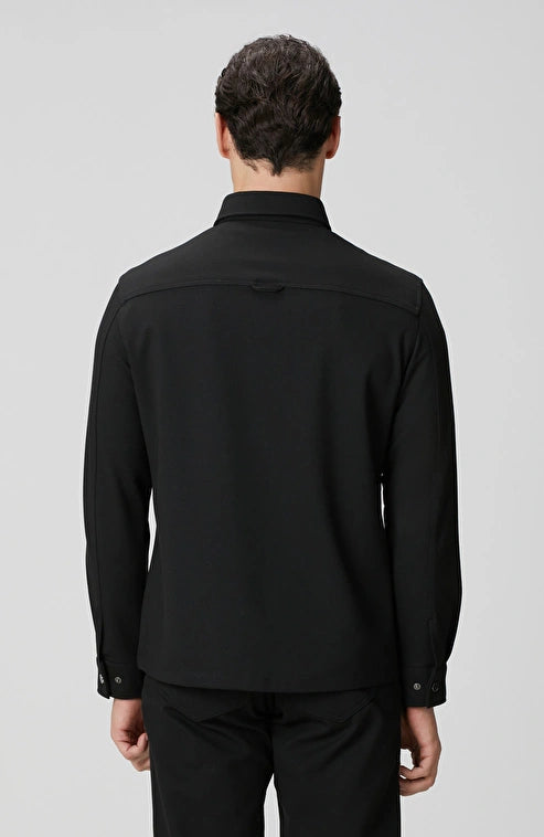MEN'S Black Diagonal Outer Shirt