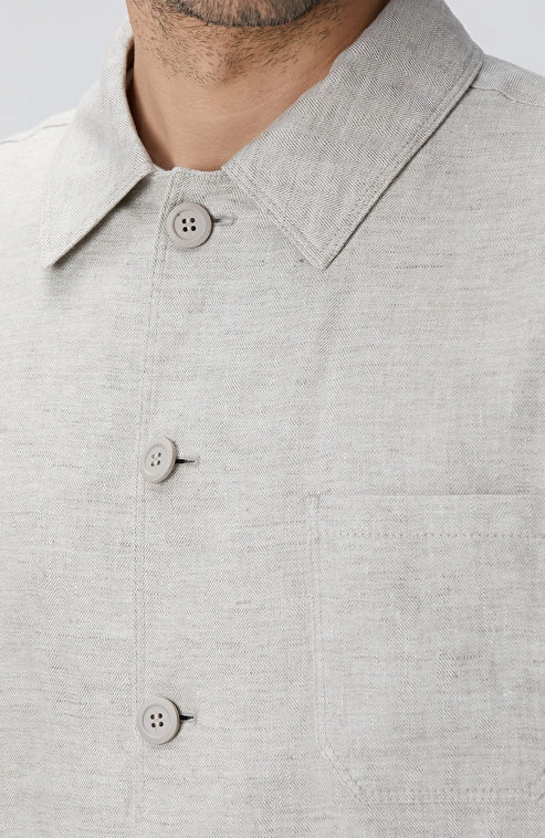 MEN'S Beige Linen Jacket