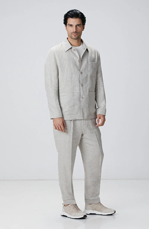 MEN'S Beige Linen Jacket