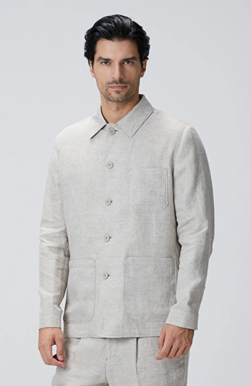 MEN'S Beige Linen Jacket