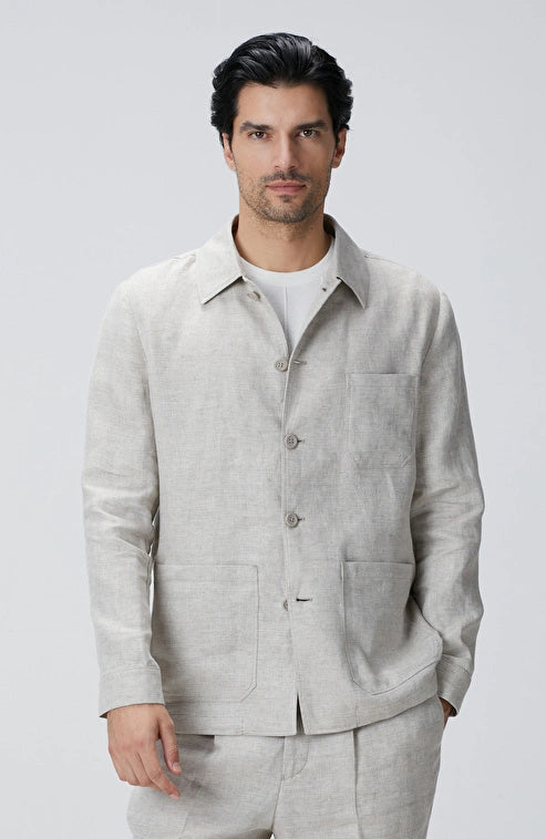 MEN'S Beige Linen Jacket