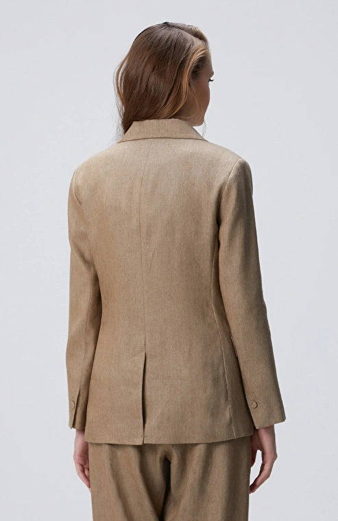 WOMEN'S Mink Melange Linen Blend Jacket