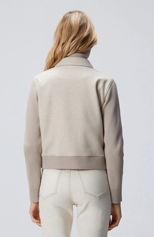 WOMEN'S Light Beige Wool Blend Coat