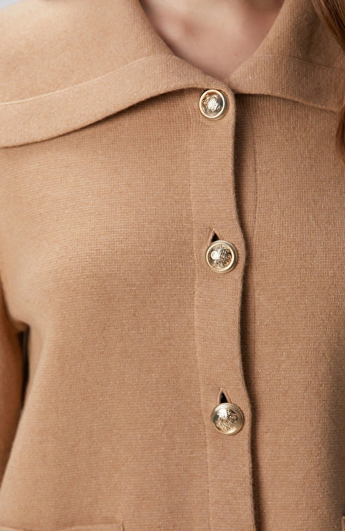 WOMEN'S Limited Camel Wool Blend Cardigan