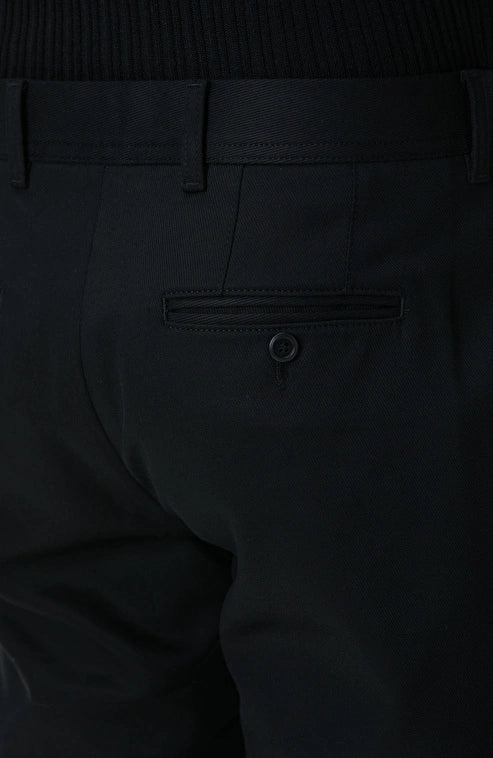 MEN'S Black Lace-Up Diagonal Patterned Trousers