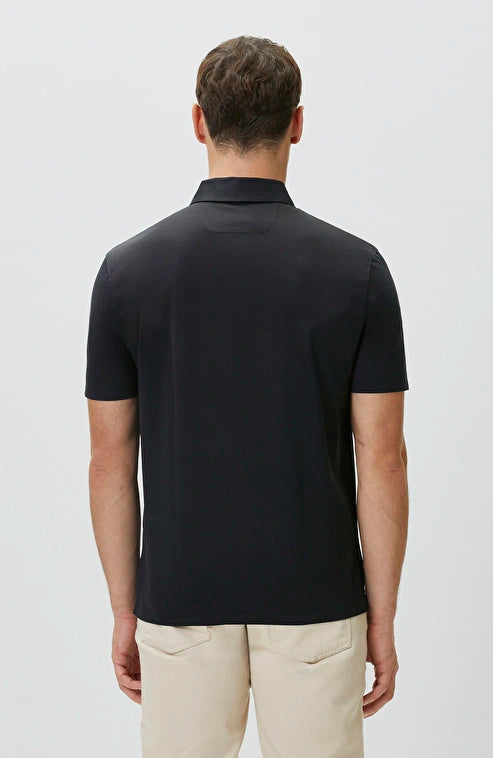 MEN'S Non-Iron Polo Neck Black T-shirt