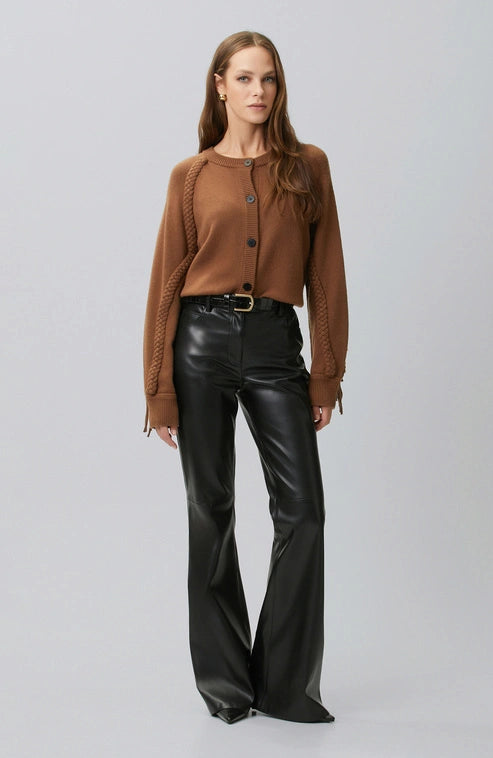 WOMEN'S WOOL BLEND CARDIGAN WITH FRINGE DETAILS