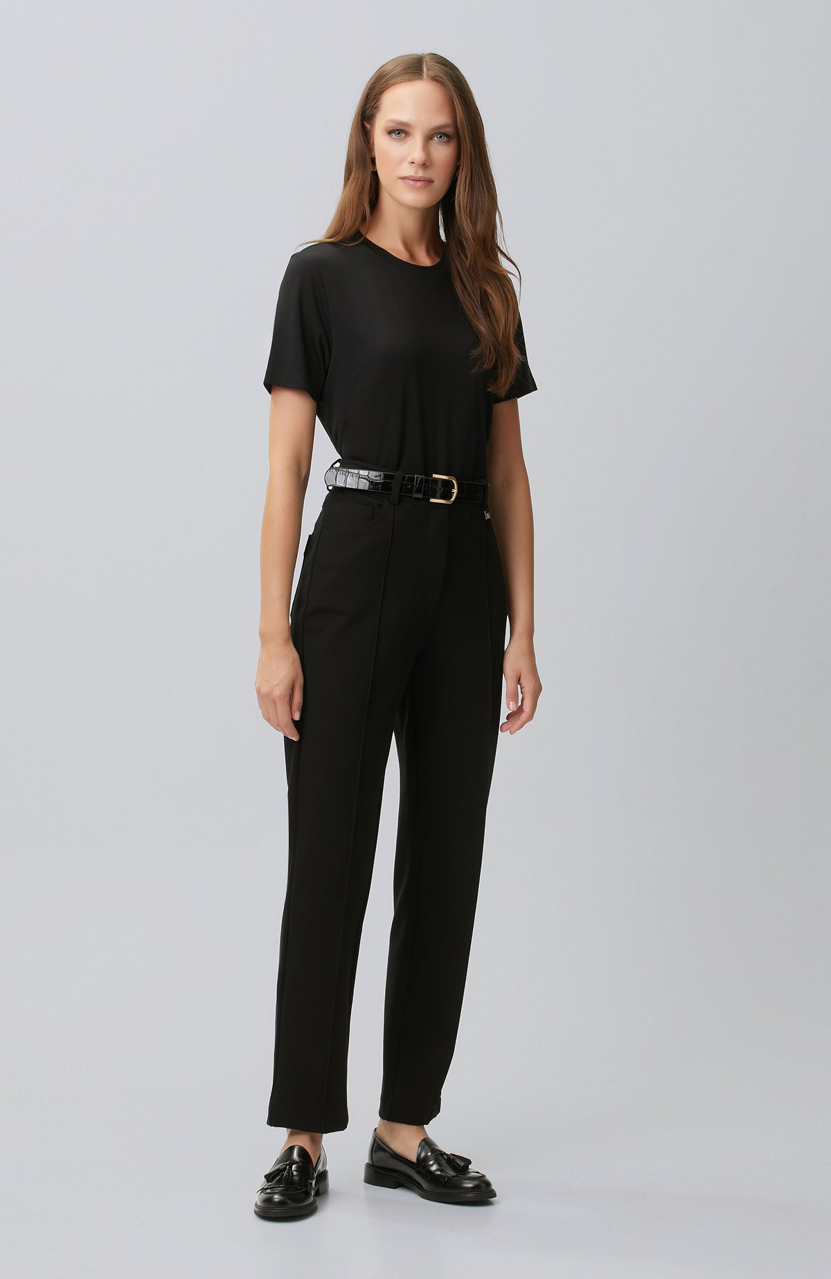 WOMEN'S Black Ribbed Detailed Tracksuit