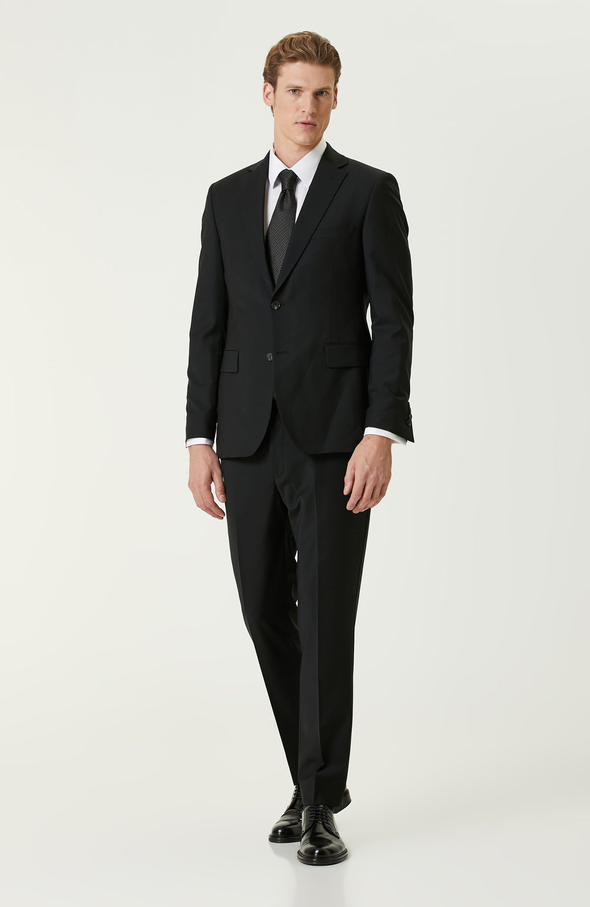 MEN'S Black Wool Classic Suit