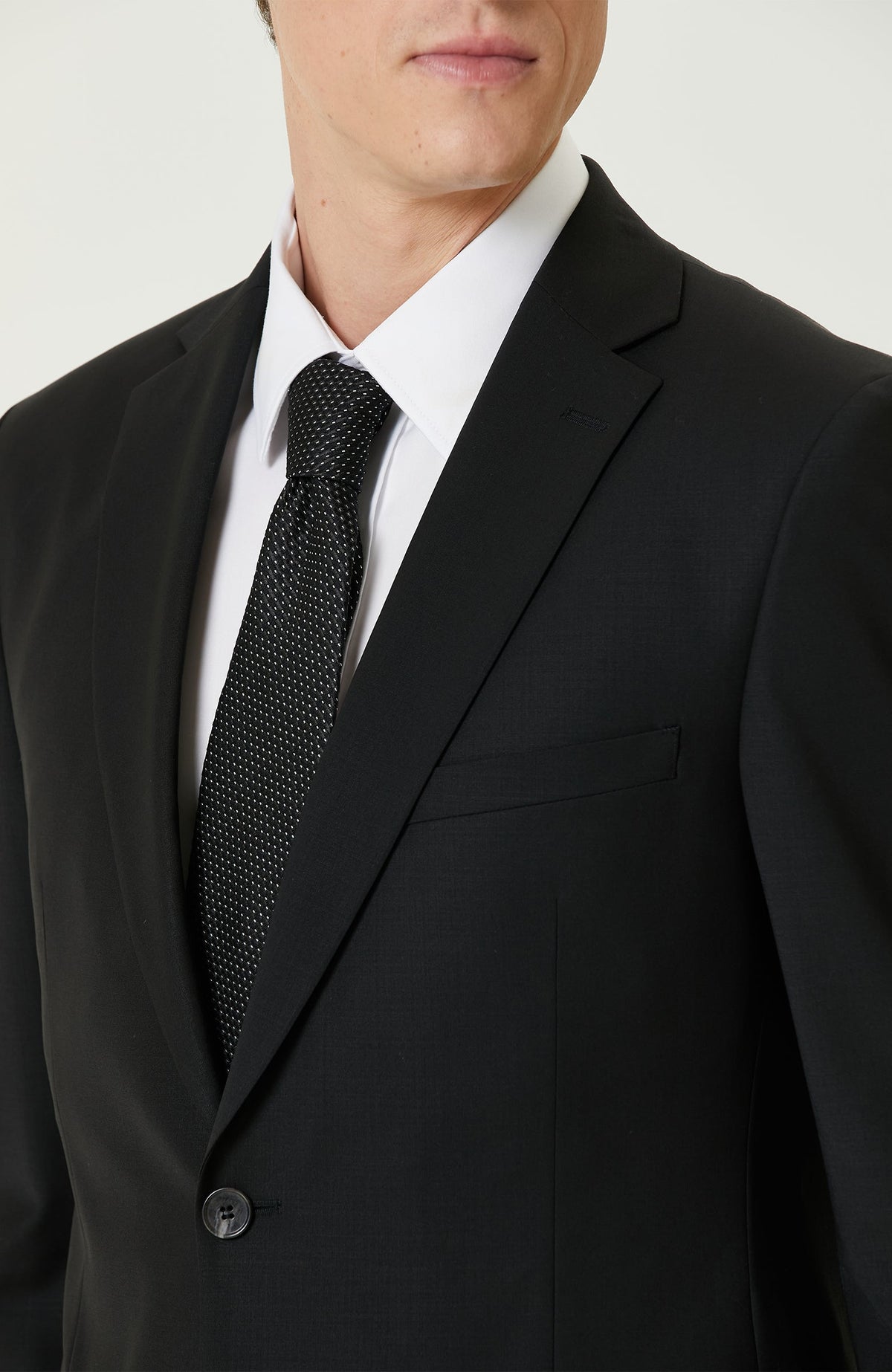 MEN'S Black Wool Classic Suit