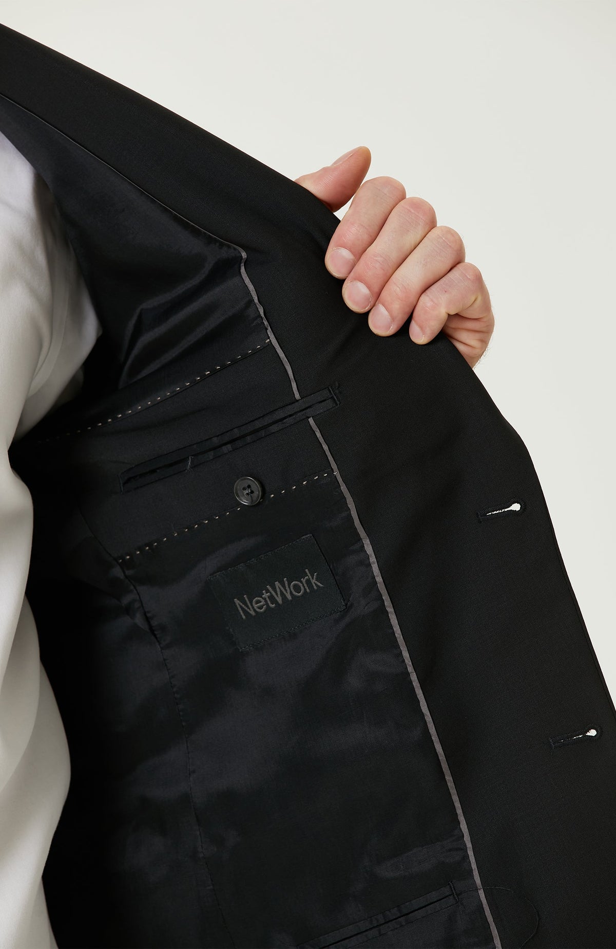 MEN'S Black Wool Classic Suit