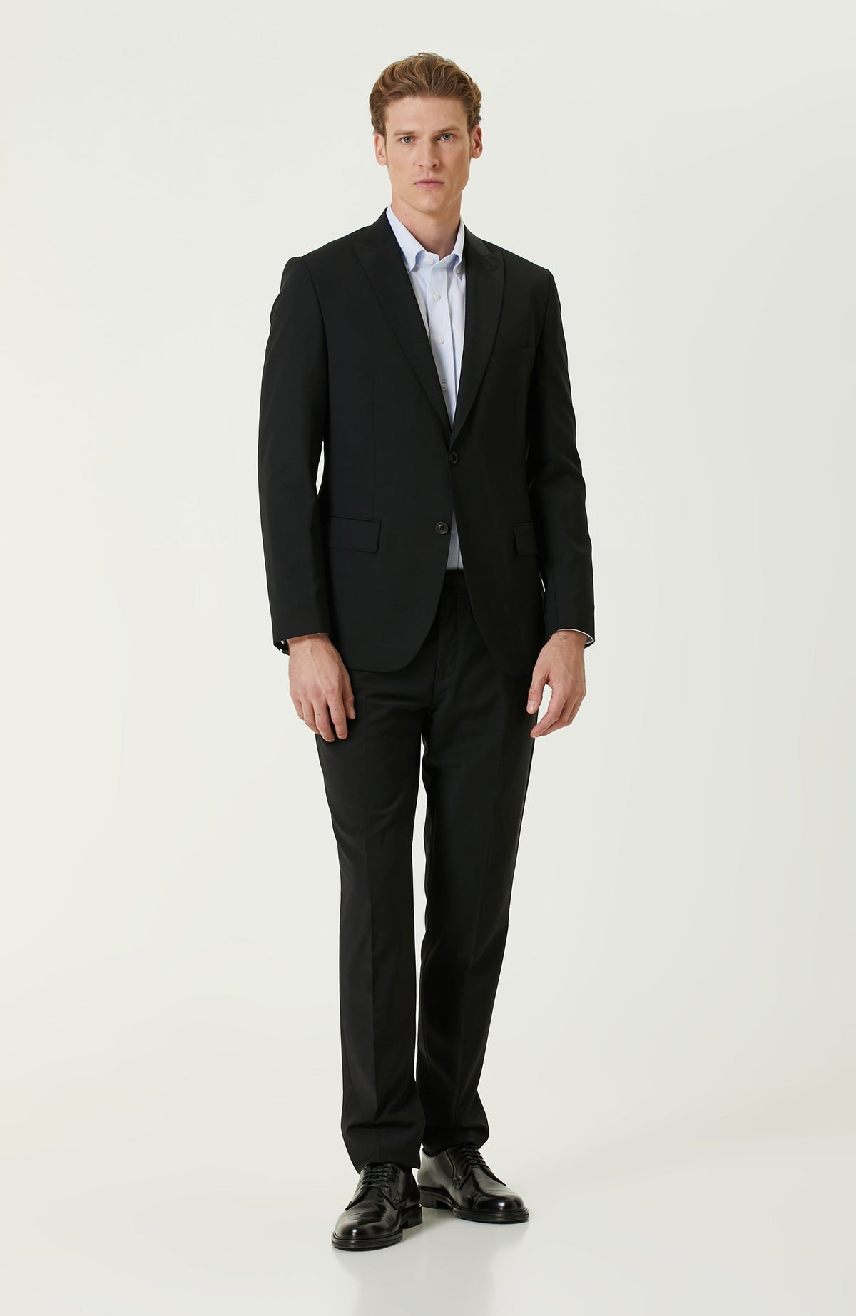 MEN'S Black Wool Classic Suit