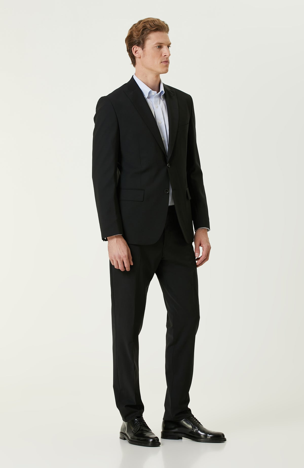 MEN'S Black Wool Classic Suit