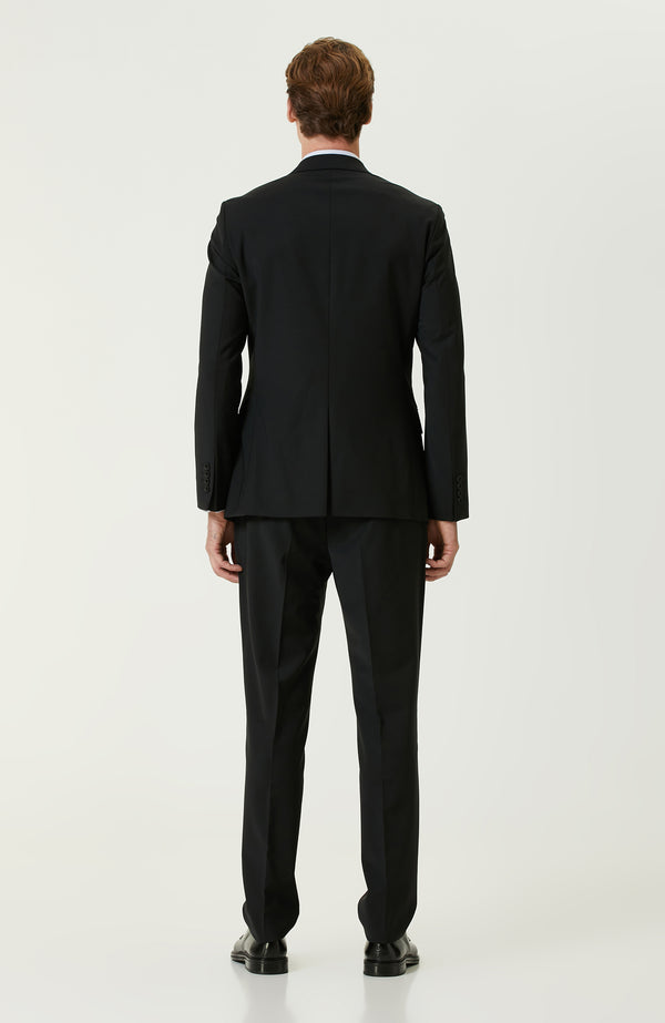 MEN'S Black Wool Classic Suit