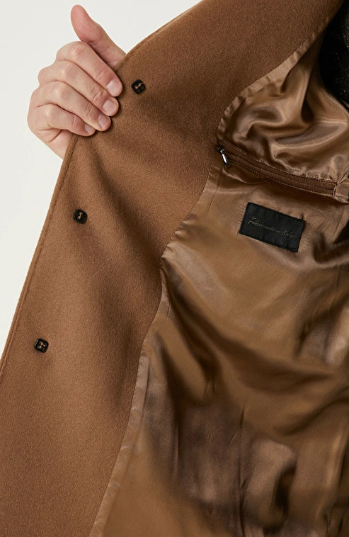 MEN'S Camel Cashmere Blend Coat
