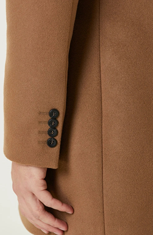 MEN'S Camel Cashmere Blend Coat