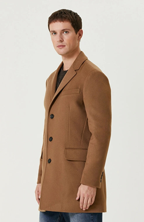 MEN'S Camel Cashmere Blend Coat