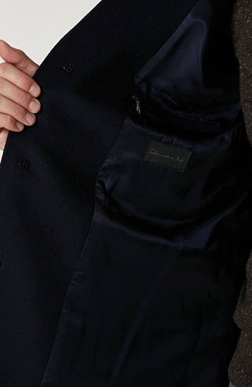 MEN'S Navy Cashmere Blend Coat