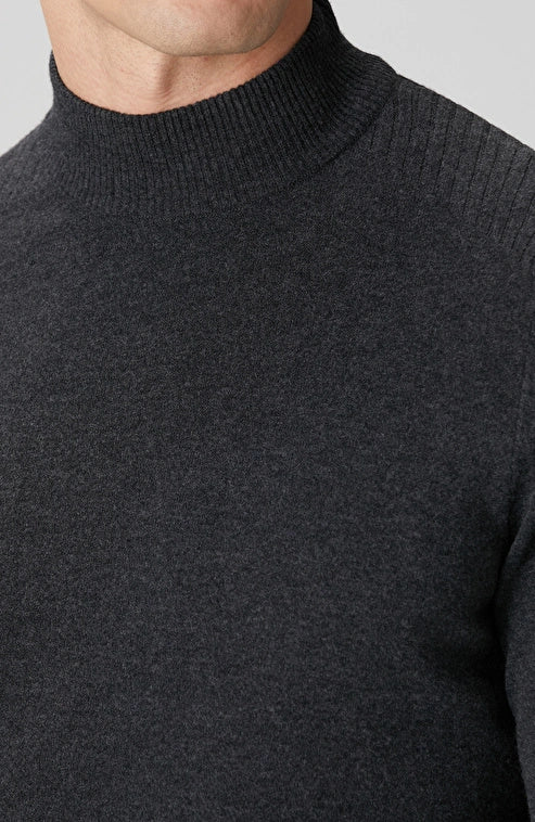 MEN'S Anthracite Half Turtleneck Sweater