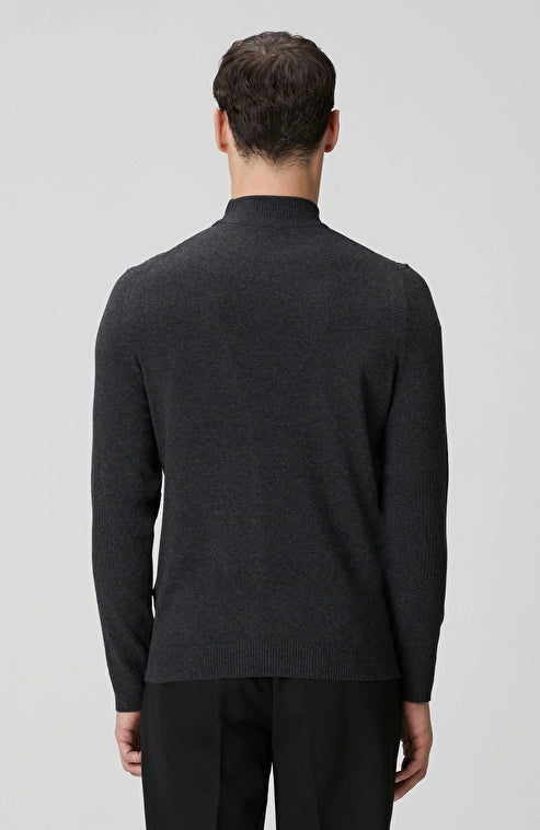 MEN'S Anthracite Half Turtleneck Sweater