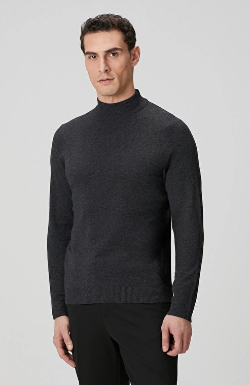 MEN'S Anthracite Half Turtleneck Sweater