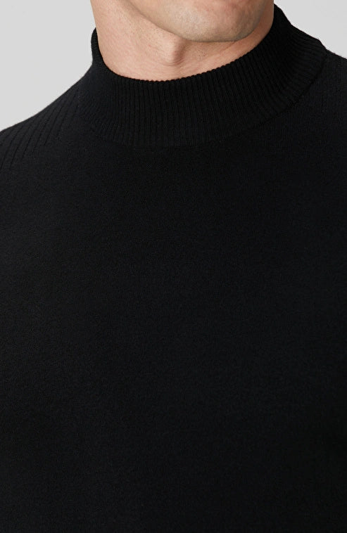 MEN'S Black Half Turtleneck Sweater