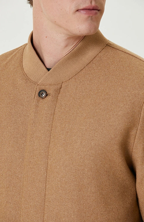 MEN'S Limited Camel Wool Blend Bomber Jacket