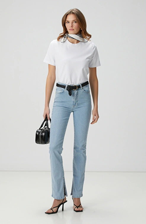 WOMEN'S Light Indigo Blue Denim Pants