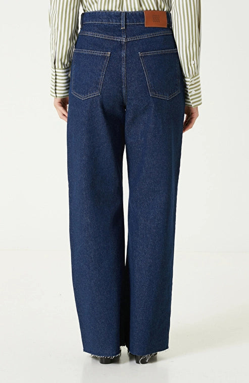 WOMEN'S Indigo Wide Leg Denim Trousers
