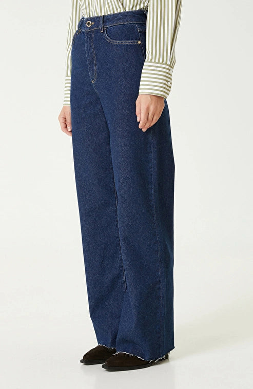 WOMEN'S Indigo Wide Leg Denim Trousers