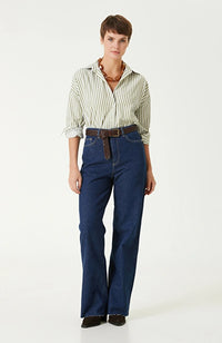 WOMEN'S Indigo Wide Leg Denim Trousers
