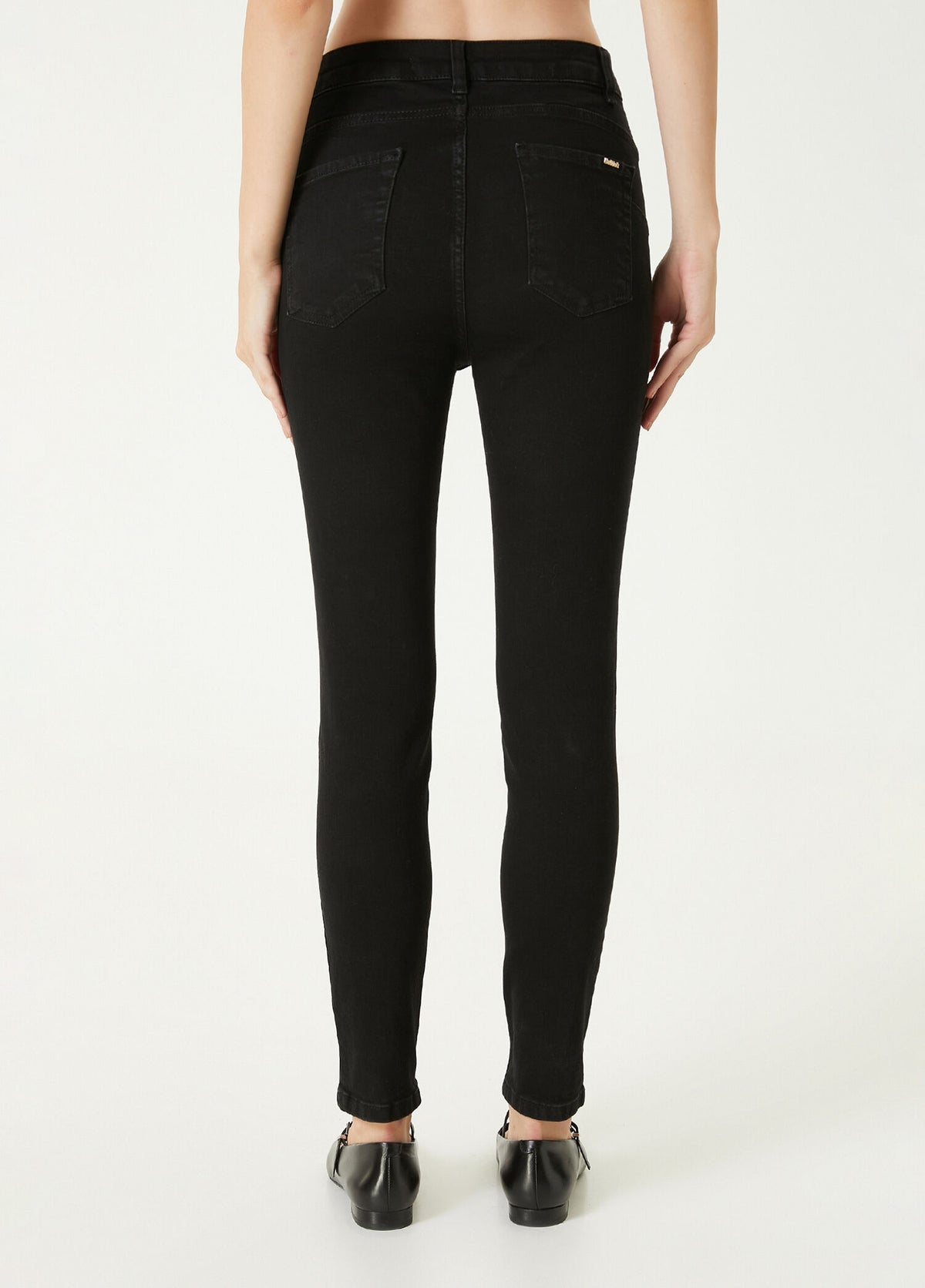 WOMEN'S BLACK DENIM TROUSERS
