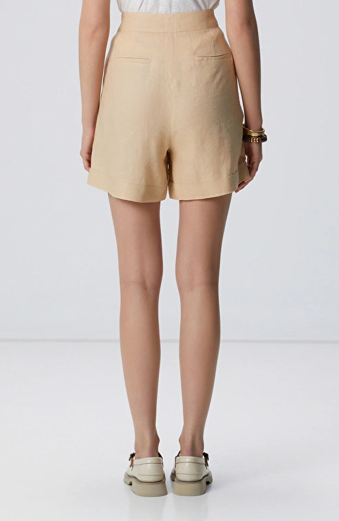 WOMEN'S Beige Linen Shorts