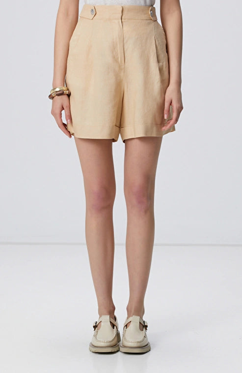WOMEN'S Beige Linen Shorts