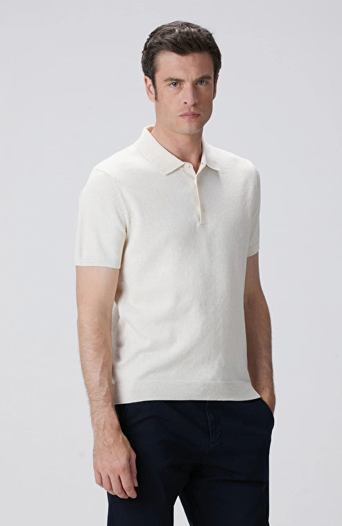 MEN'S Off-White Linen Blend Sweater