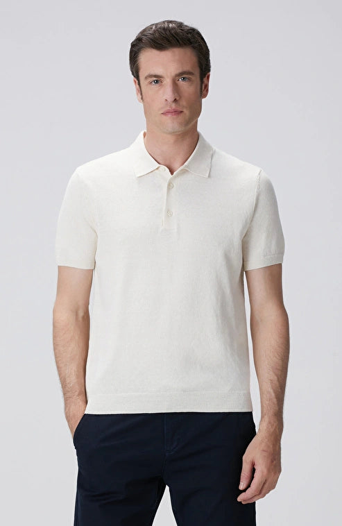 MEN'S Off-White Linen Blend Sweater