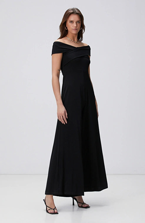 WOMEN'S Black Evening Jumpsuit