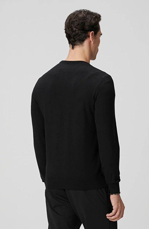 MEN'S Black Basic Knit Sweater
